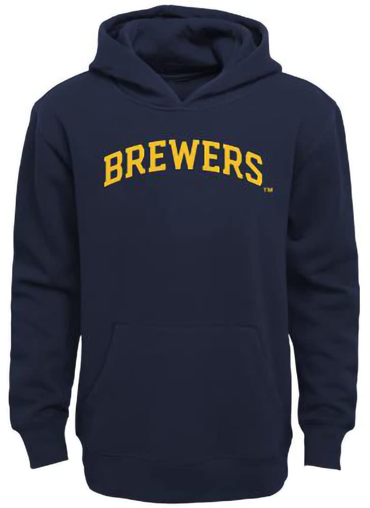 Outerstuff MLB Youth 8-20 Team Color Fleece Wordmark Logo Pullover Sweatshirt Hoodie
