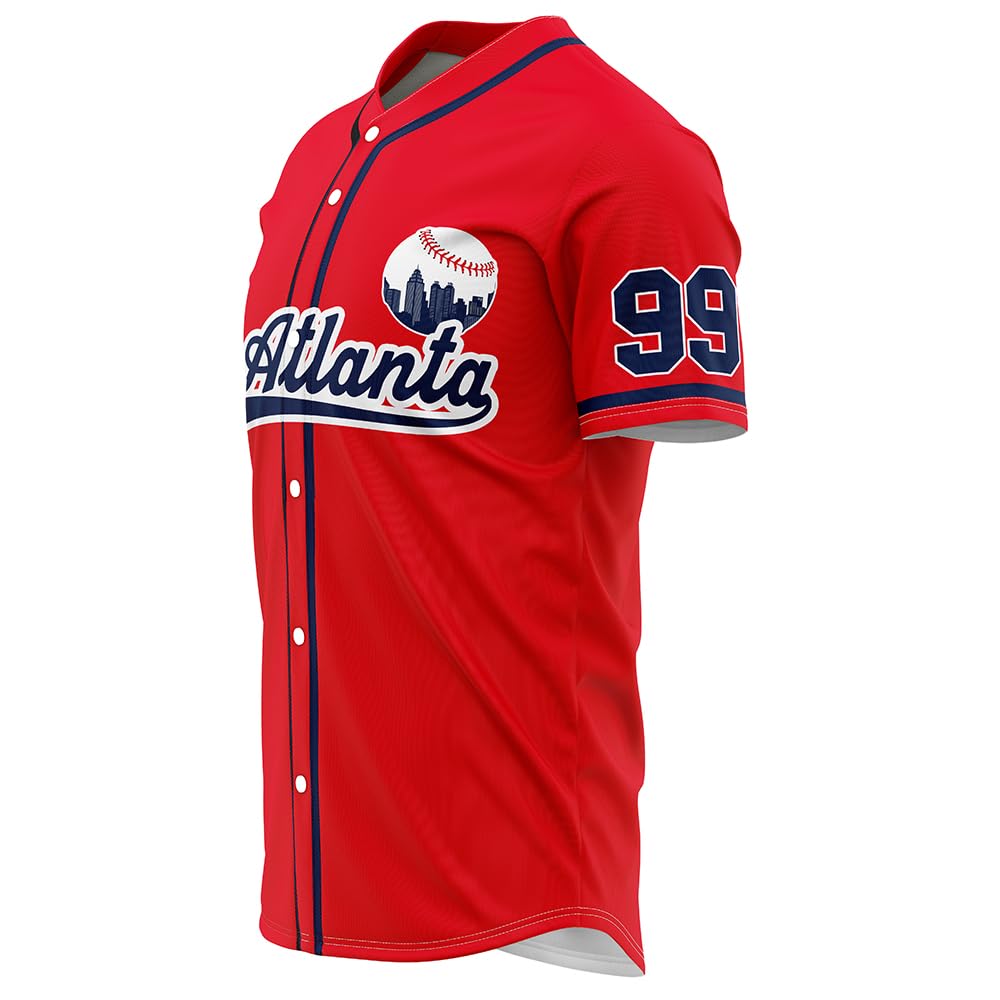 Men's 99 Baseball Jerseys 90s Hip Hop Button Down Baseball Shirts for Party Stitched