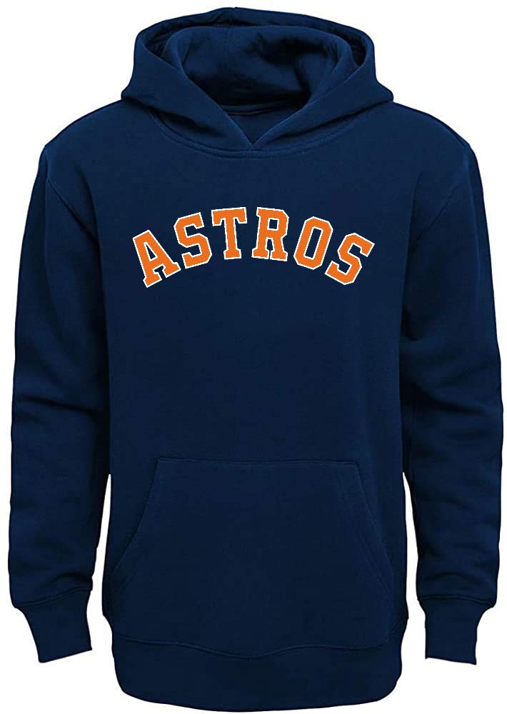 Outerstuff MLB Youth 8-20 Team Color Fleece Wordmark Logo Pullover Sweatshirt Hoodie