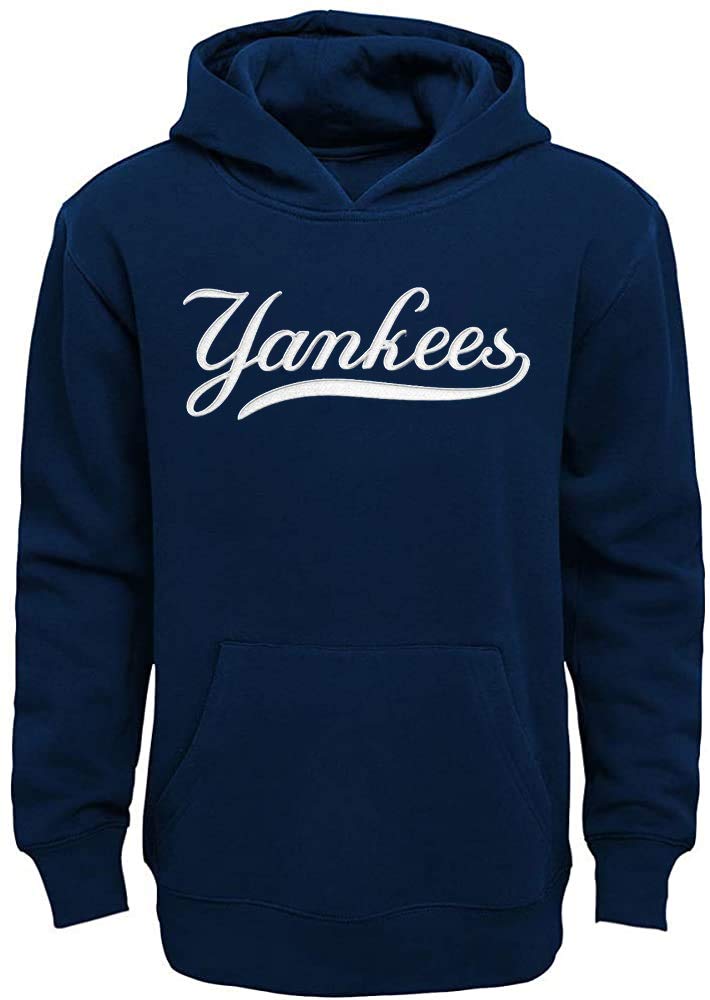 Outerstuff MLB Youth 8-20 Team Color Fleece Wordmark Logo Pullover Sweatshirt Hoodie