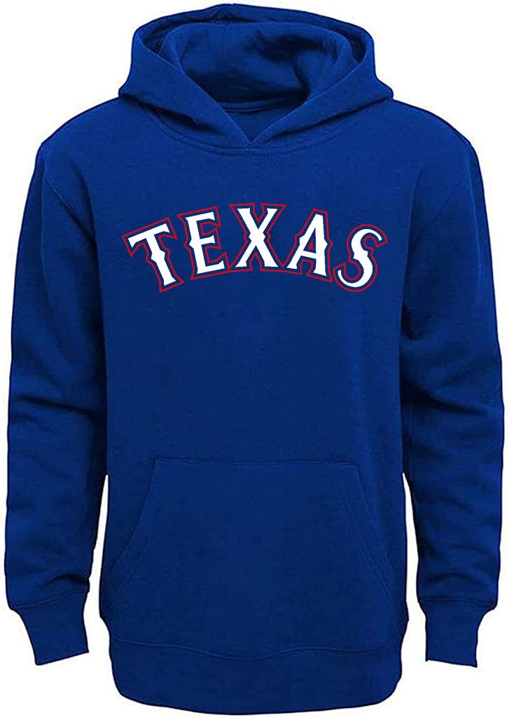 Outerstuff MLB Youth 8-20 Team Color Fleece Wordmark Logo Pullover Sweatshirt Hoodie