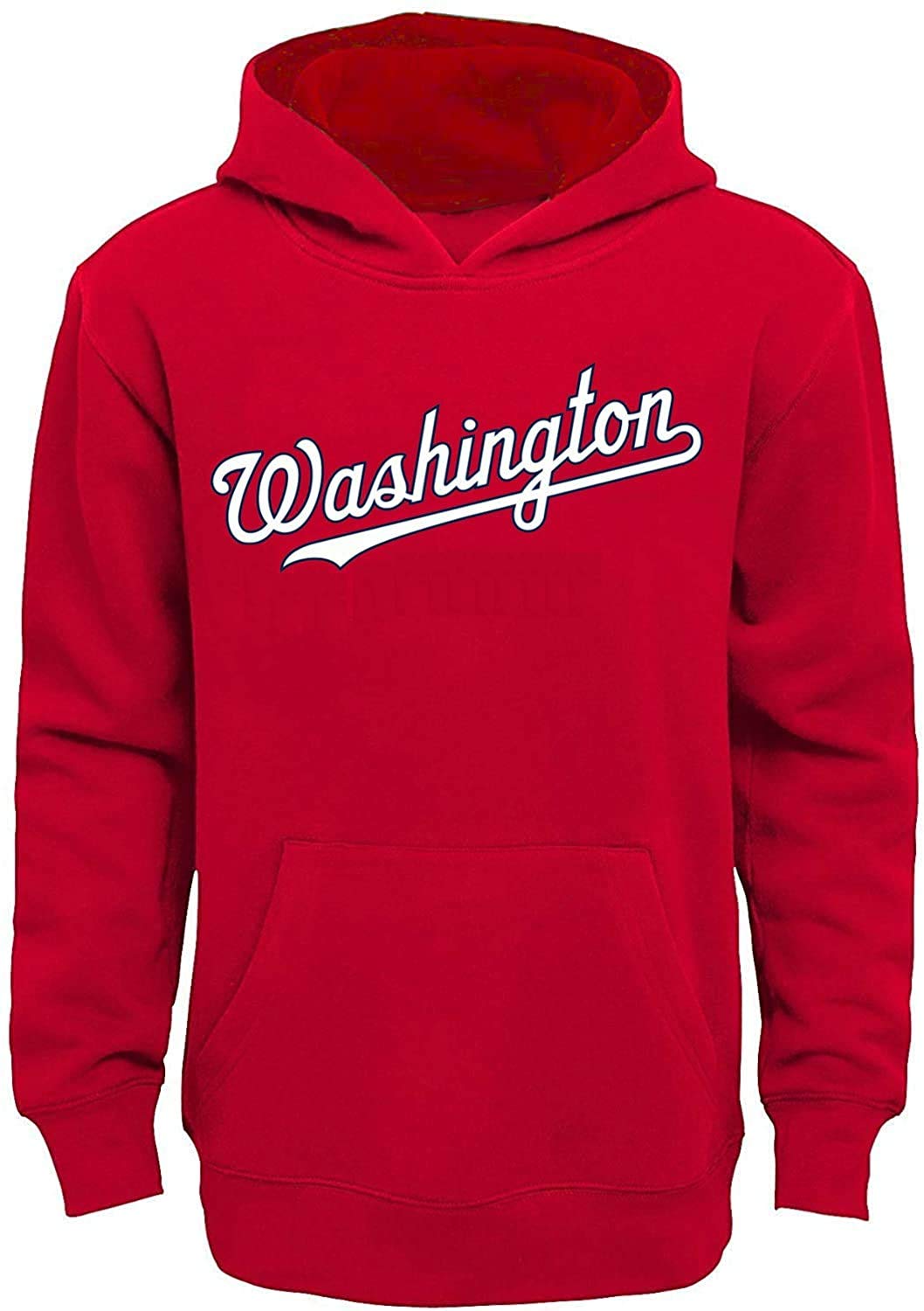 Outerstuff MLB Youth 8-20 Team Color Fleece Wordmark Logo Pullover Sweatshirt Hoodie