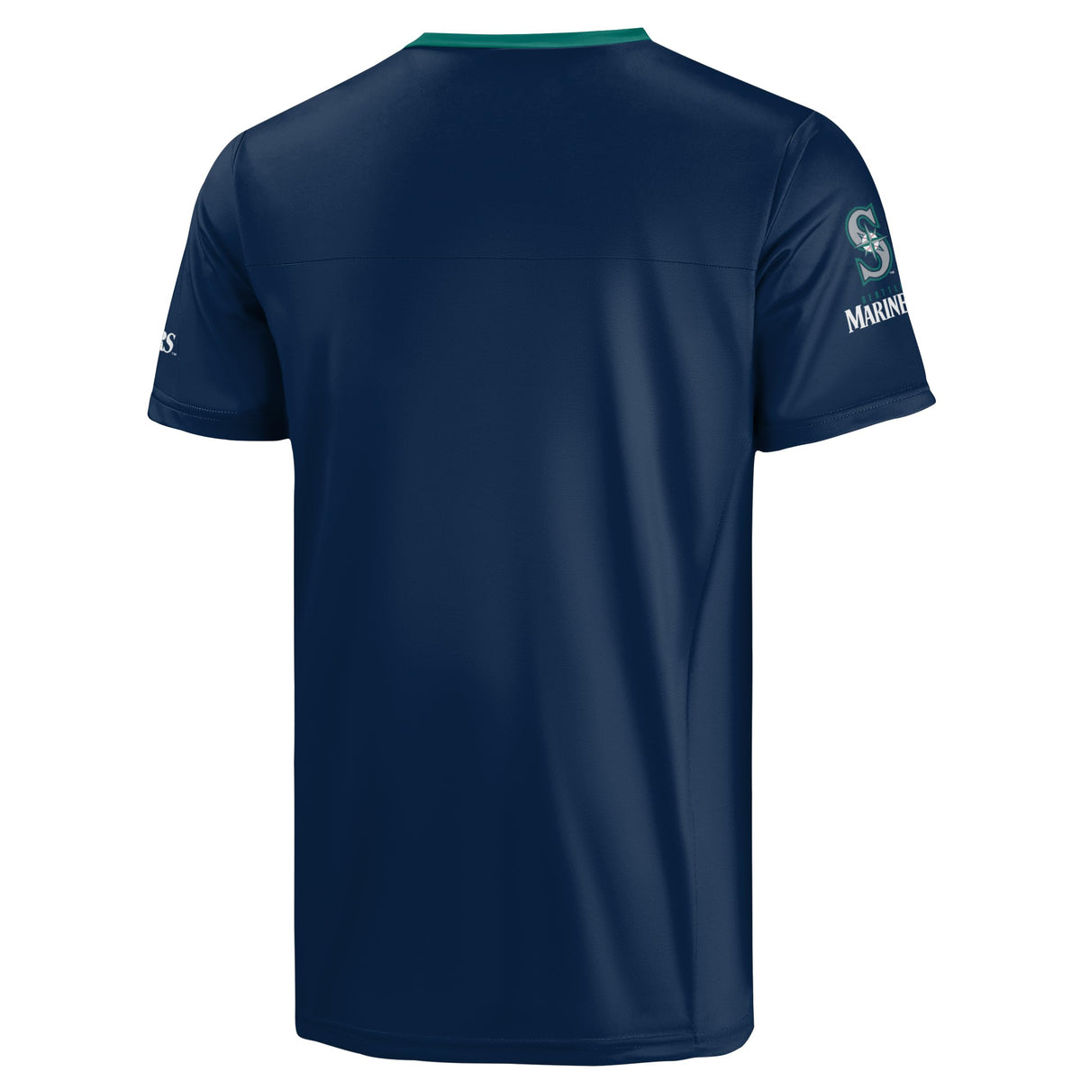 FOCO MLB Men's Officially Licensed Primary Logo Wordmark Ballpark Team Color Baseball Performance V-Neck Top