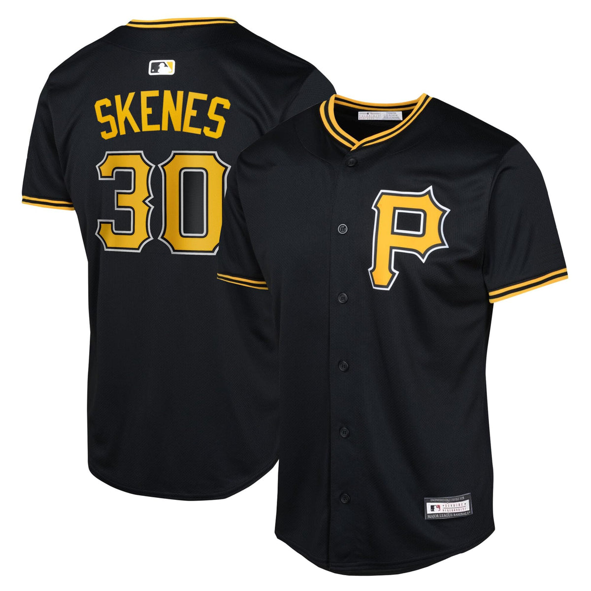 Outerstuff Paul Skenes Pittsburgh Pirates MLB Kids Youth 8-20 Black Alternate Player Jersey