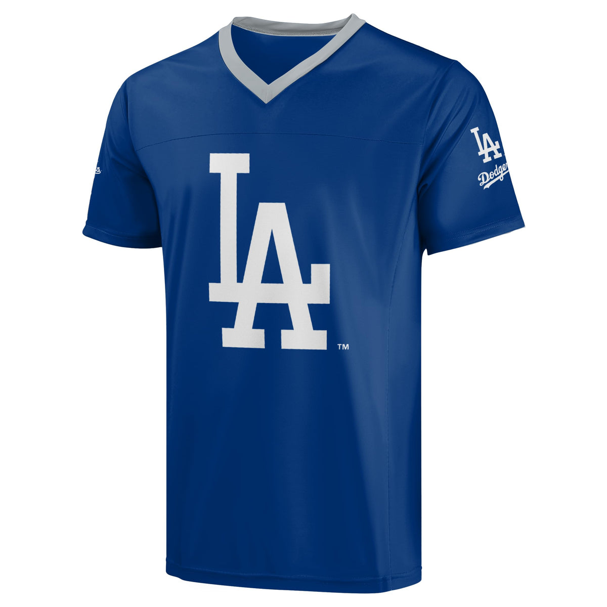FOCO MLB Men's Officially Licensed Primary Logo Wordmark Ballpark Team Color Baseball Performance V-Neck Top