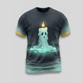 Melting Candle Wax Ghost Entity Aop Tshirt