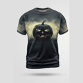 Dark Carved Jack O Lantern Fog Glow Aop Tshirt