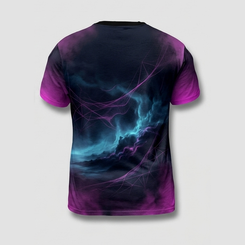 Bioluminescent Neon Crystal Spider Web Aop Tshirt