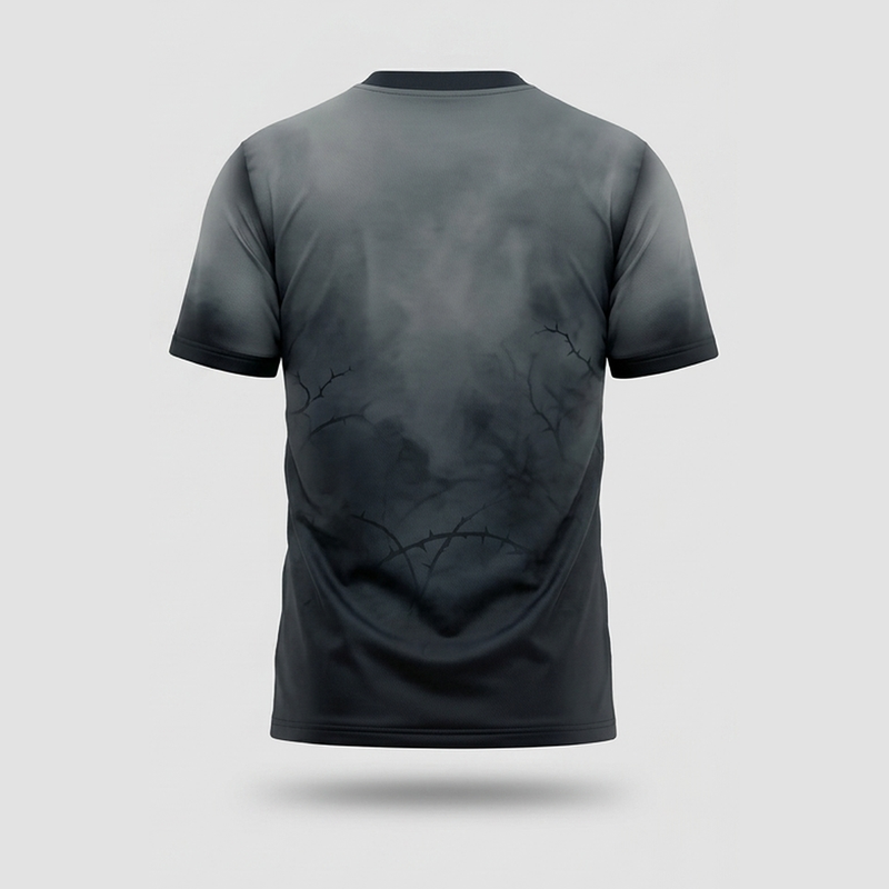 Occult Skull Dark Withered Rose Thorns Aop Tshirt