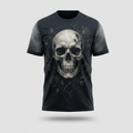 Occult Skull Dark Withered Rose Thorns Aop Tshirt