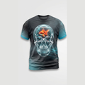 Bizarre Glowing Goldfish Crystal Skull Bowl Aop Tshirt