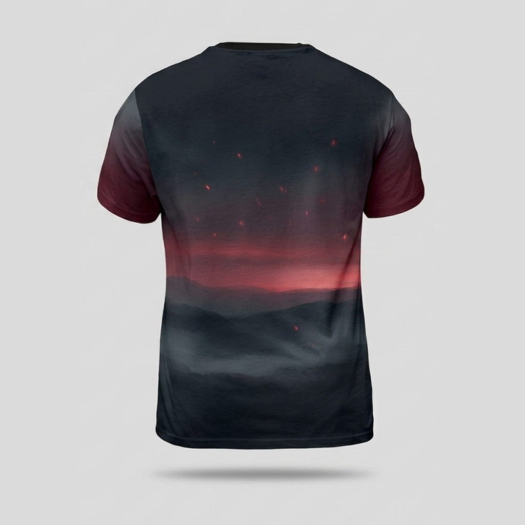 Skeletal Hands Crimson Blood Moon Aop Tshirt