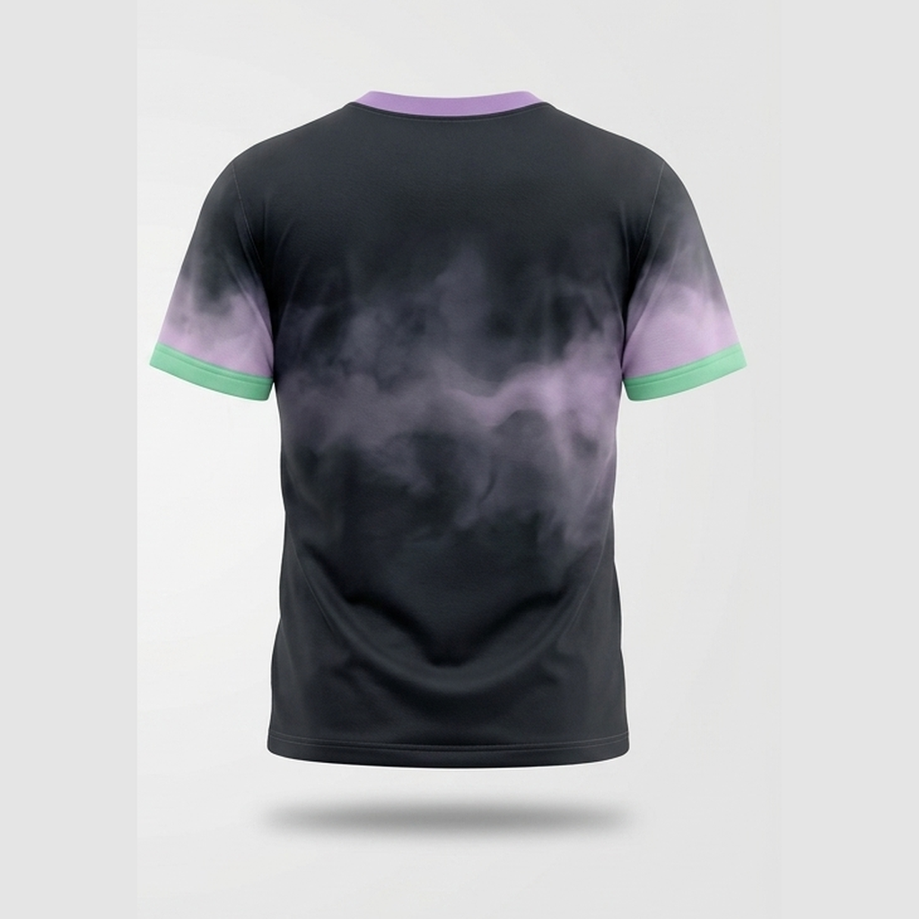 Floating Ghost Cat Pumpkin Hat Lavender Aop Tshirt