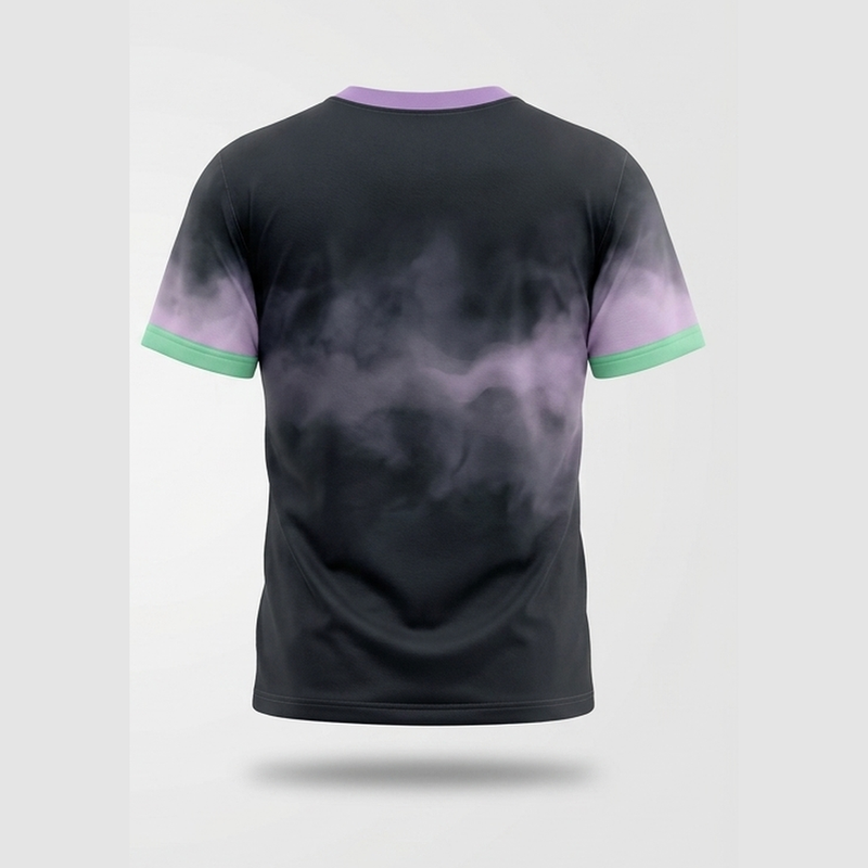 Floating Ghost Cat Pumpkin Hat Lavender Aop Tshirt