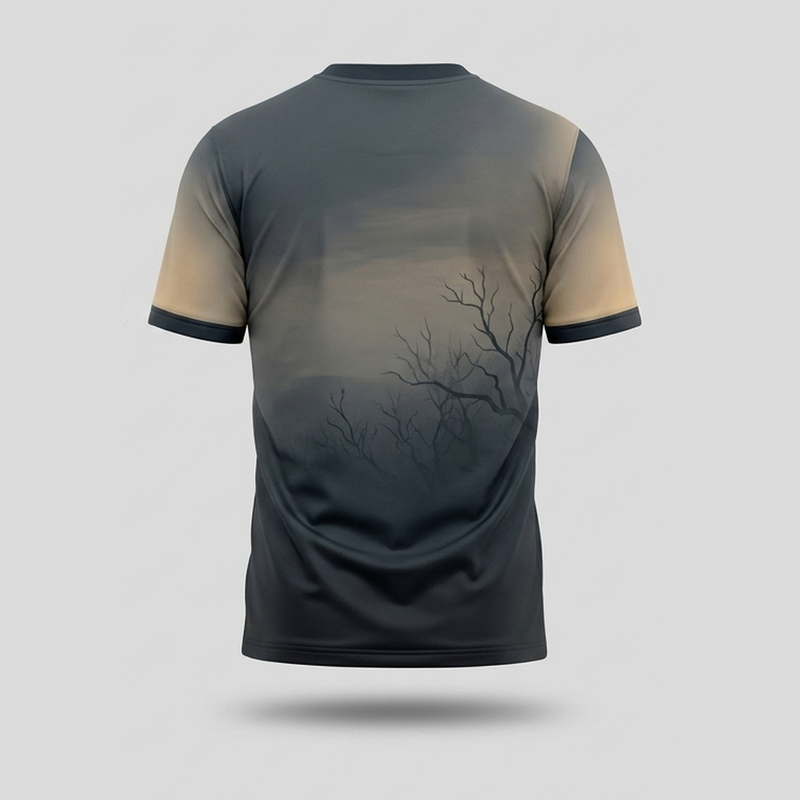 Horned Owl Amber Eyes Barren Branch Aop Tshirt