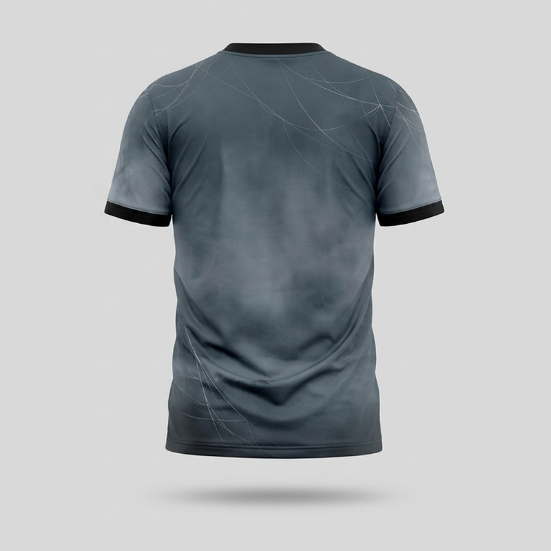 Minimalist Silver Cobweb Black Spider Aop Tshirt