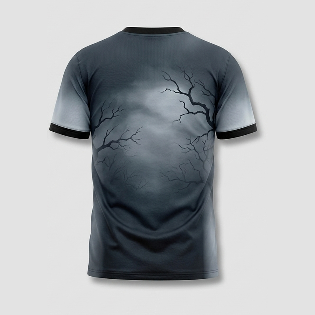 Solitary Gothic Raven Full Moon Branch Aop Tshirt